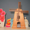 Home Decoration Wooden Lamp Windmill Design Night Light